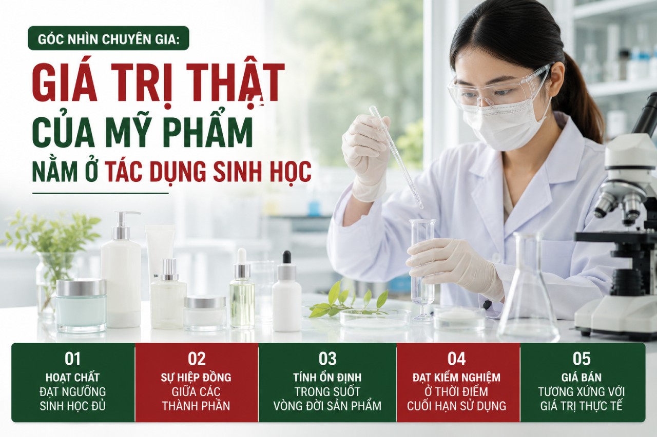 Góc nhìn chuyên gia: Giá trị thật của mỹ phẩm nằm ở tác dụng sinh học