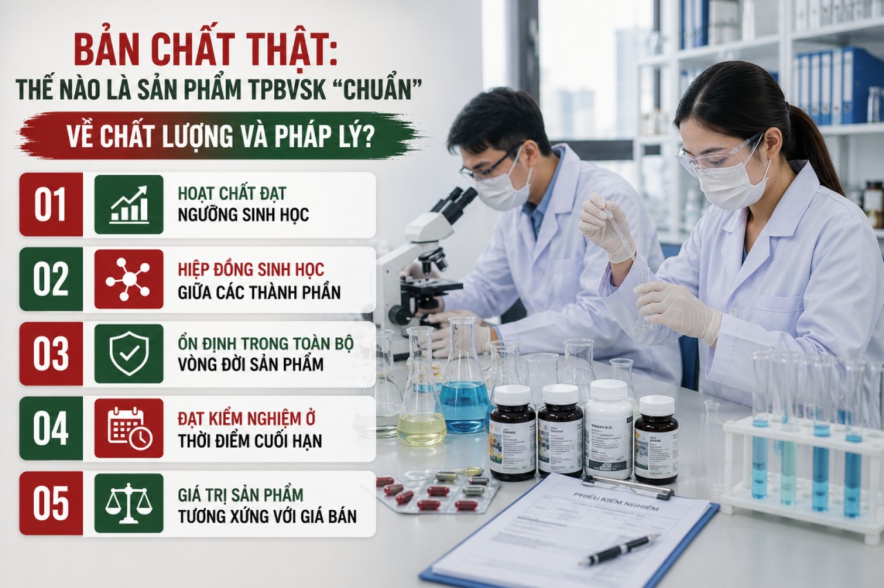 Bản chất thật: Thế nào là sản phẩm TPBVSK “chuẩn” về chất lượng và pháp lý?