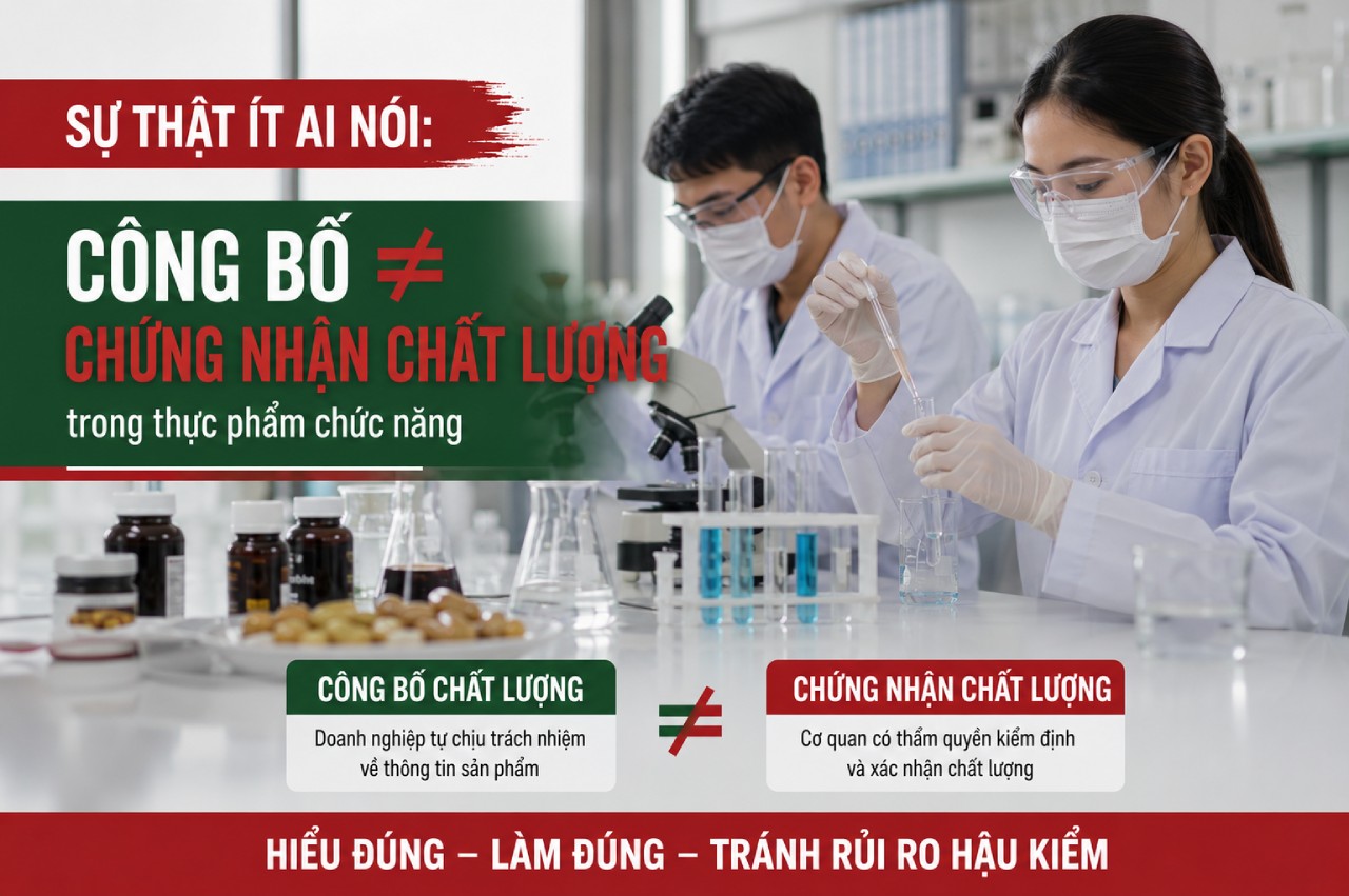 Sự thật ít ai nói: Công bố ≠ chứng nhận chất lượng trong thực phẩm chức năng
